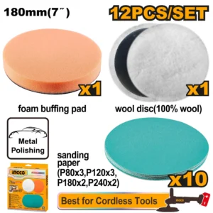 PULIDORA - SET X 12PCS - INGCO APG18012