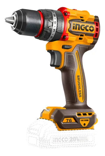 TALADRO ATORNILLADOR 20V PERCUTOR 76NM CON KIT-INGCO CIDLI20768-4