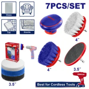 CEPILLOS Y PADS ABRASIVOS DETAILING X 7PCS-EMTOP ECB0701