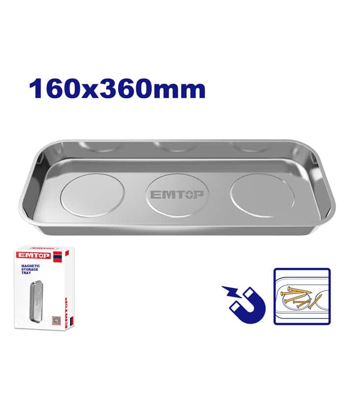 PLATO MAGNETICO INOX 160X360MM EMTOP EMMC3003