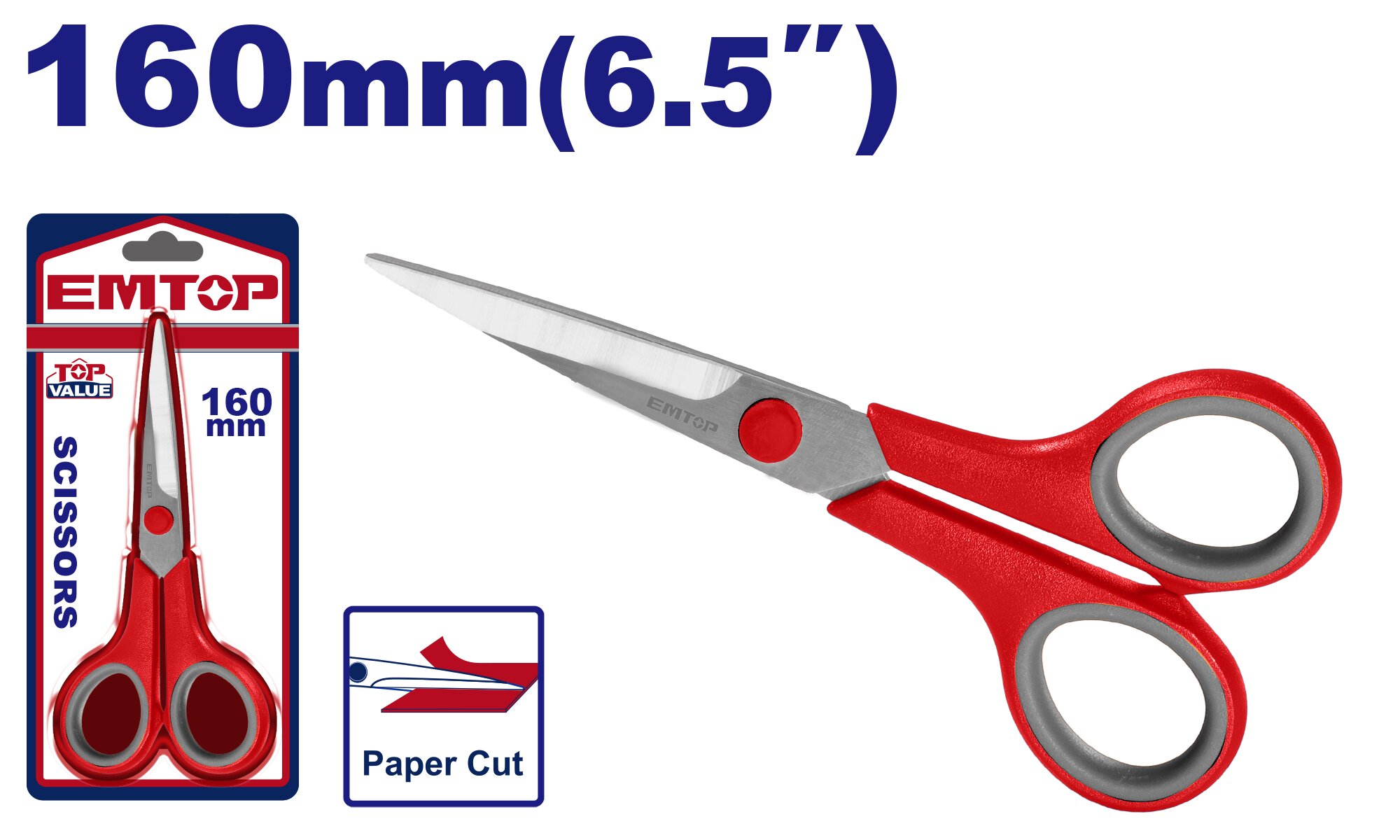 TIJERA ACERO INOXIDABLE 160MM -EMTOP EMSX2607