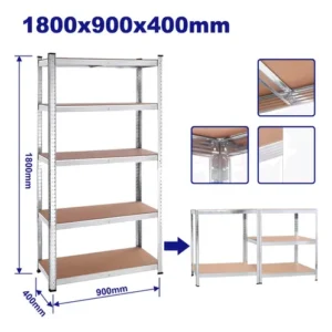 ESTANTERIA MOSTRADOR GALV 5 NIVELES-900X400X1800 EMTS1A94