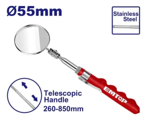 ESPEJO TELESCOPICO 850MM 55 X 260 MM-EMTOP EMTU2655