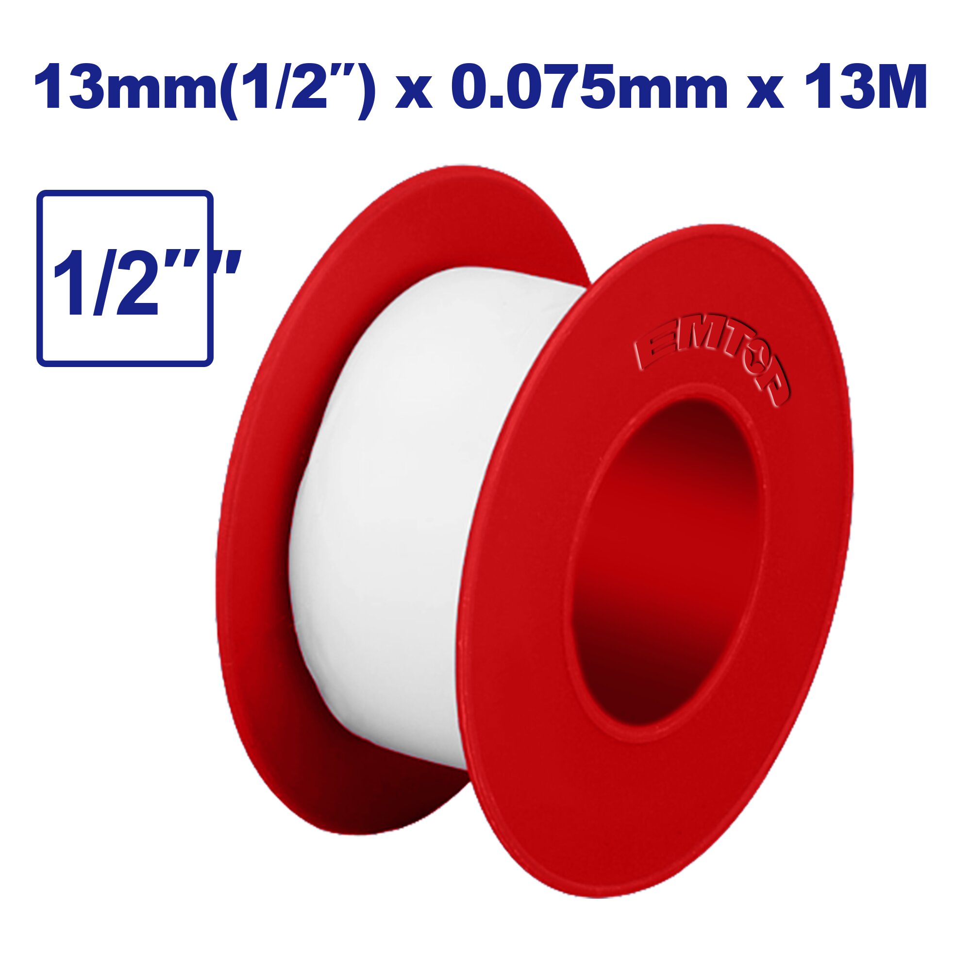 CINTA TEFLON 13MM X 13MTS-EMTOP EMXP1304