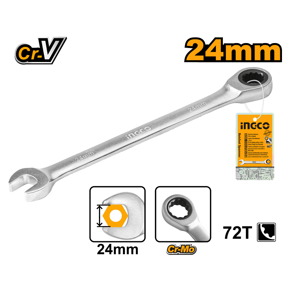 LLAVE CRIQUE COMBINADA 24MM -INGCO HCSPAR241