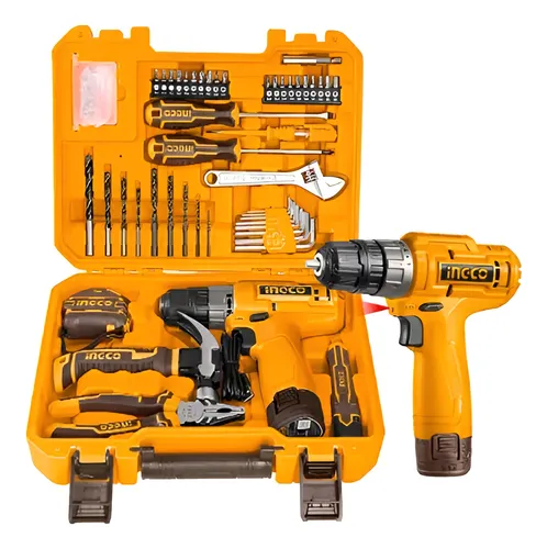 CAJA HERRAMIENTAS CON TALADRO 12V CON MALETIN 89 PIEZAS INGCO HKTHP10891