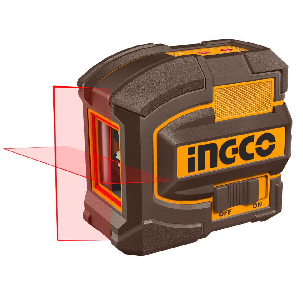 NIVEL LASER ROJO IMANTADO 2 LINEAS AUTONIVEL 18MT-INGCO HLL156503