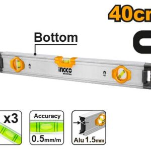NIVEL DE ALUMINIO MAGNETICO 40CM-INGCO HSL38040M