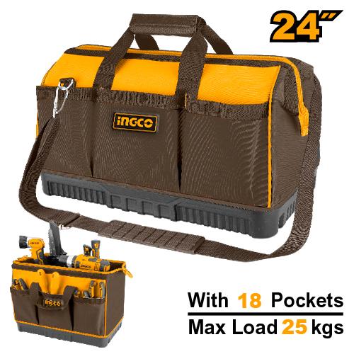 BOLSO DE TELA RIGIDO BASE PLASTICA 24''-INGCO HTBG09 - Imagen 2