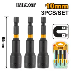 TUERCA MAGNETICA HEXAGONAL SET X 3PCS-INGCO UAMN1031