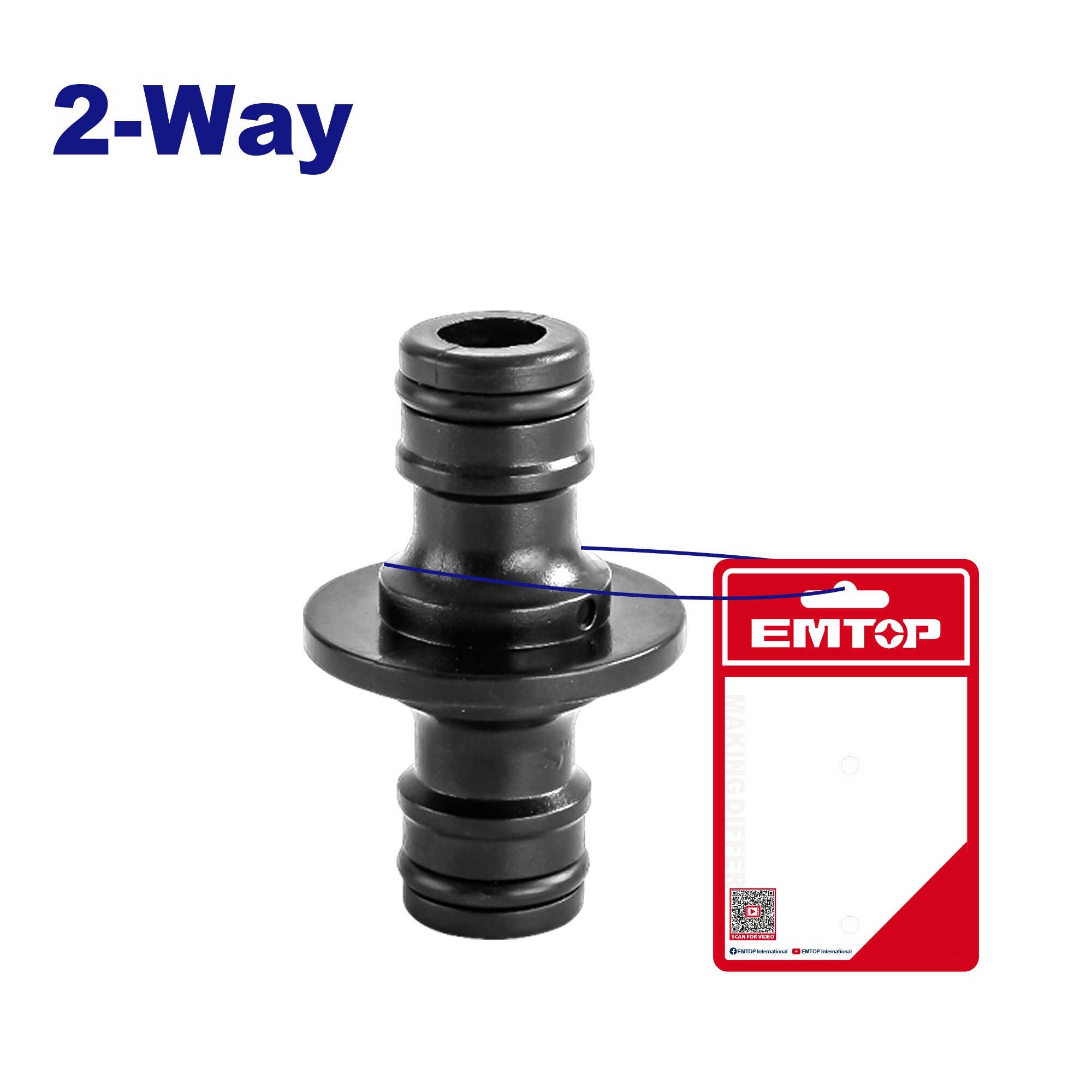 CONECTOR DOBLE MACHO MACHO ACOPLE RAP-EMTOP EMQC1E02