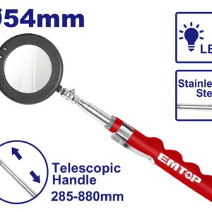 ESPEJO TELESCOPICO LED 880MM 54 X 285MM-EMTOP EMTU1688