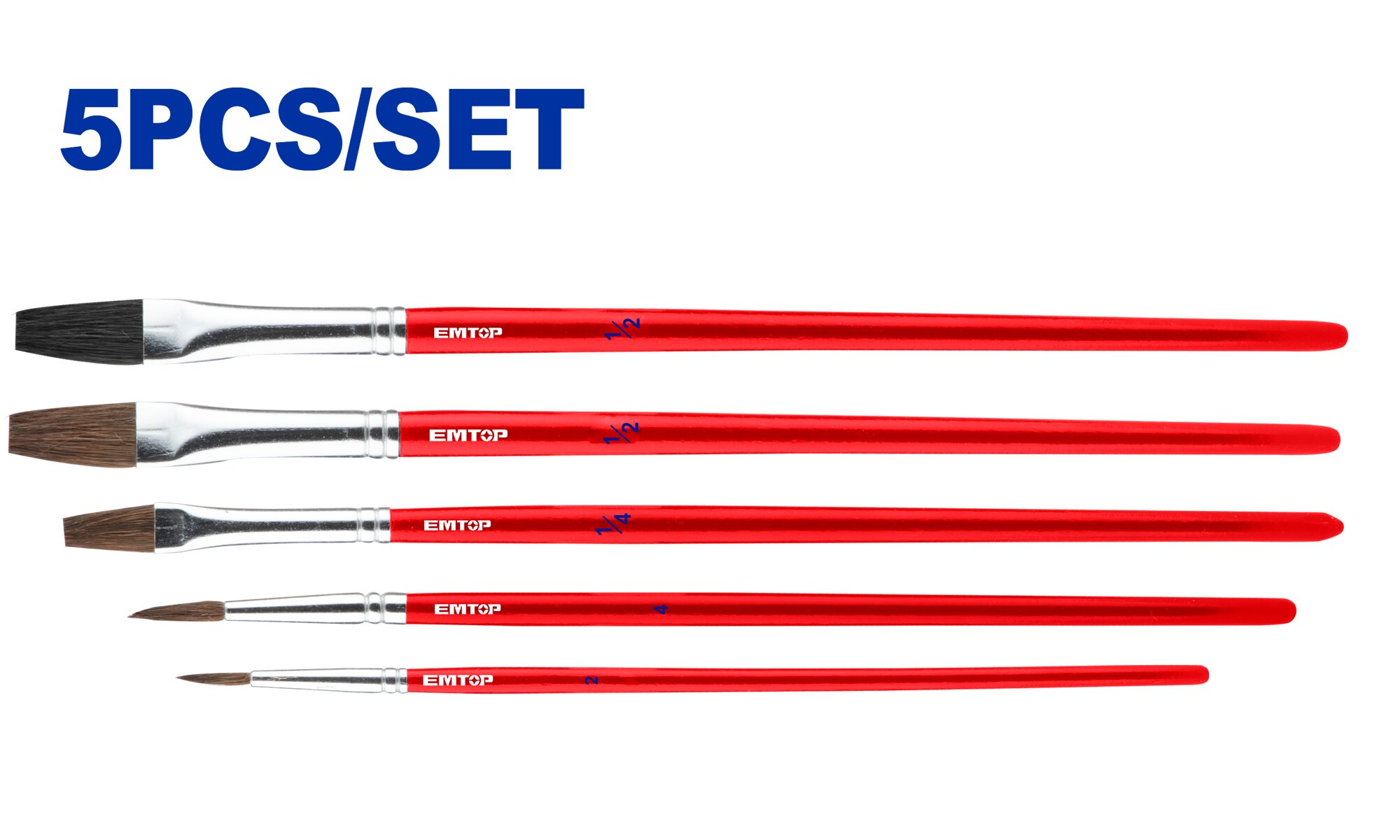 PINCELES ARTISTICOS 5PCS-EMTOP EMXA1K05