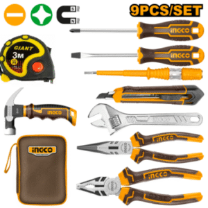 HERRAMIENTAS SET 9PCS ESTUCHE-INGCO HKTH20809