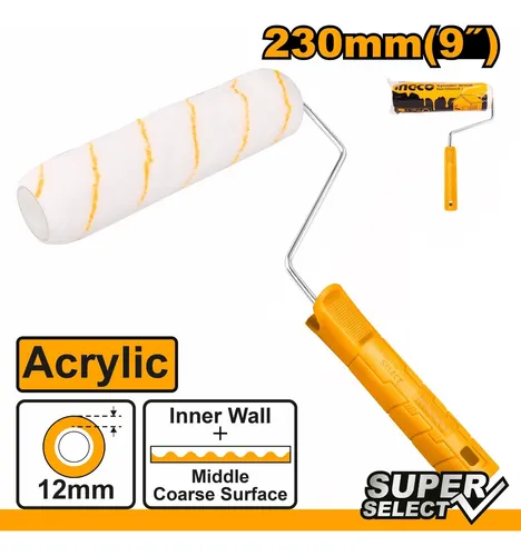RODILLO 230 x 12 MM- ACRILICO INTERIOR-INGCO HRHT282302
