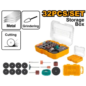 TORNO MINI ACCESORIOS X 32 PCS EN CAJA-INGCO AKMG5031