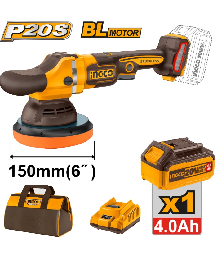 PULIDORA 6" / 150MM 20V BL CON KIT 4500RPM-INGCO APLI20151-4