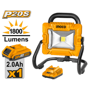 REFLECTOR LED 20V 1800 LUM C/CARG Y BAT-INGCO CWLI20258-4