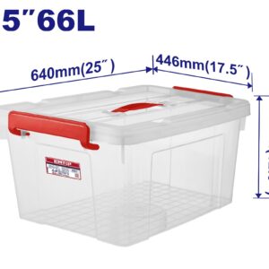 CONTENEDOR ORGANIZADOR INCOLORO 66LT - EMTOP EMTB2370