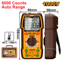 MULTIMETRO DIGITAL CA 20-1000V CAT III - INGCO DM310004