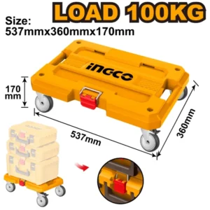 PLATAFORMA CON RUEDAS PARA MALETIN DE HERRAMIENTAS APILABLE 19''-INGCO HHWB61001