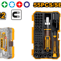DESTORNILLADORES Y PUNTAS SET BOX X 55PCS-INGCO HKSDB0558