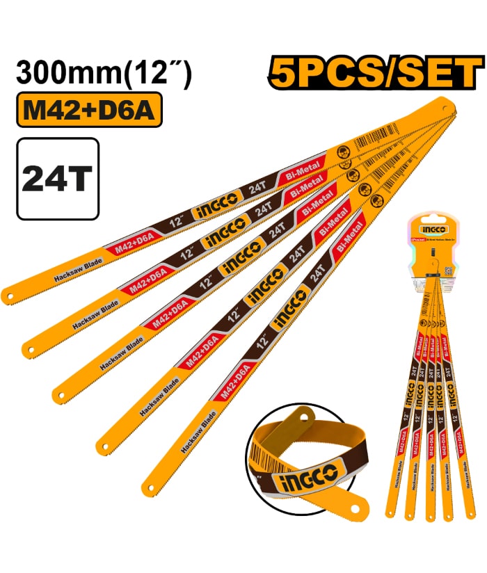 HOJAS SIERRA BIMETALICA 24D X 5PCS-INGCO HSBKT12245