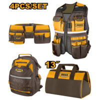 COMBO CHALECO, BOLSO 13,MOCHILA, CINTURON-INGCO COS230908
