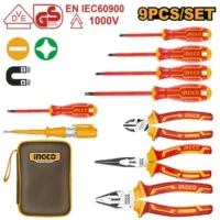 DESTORNILLADORES Y PINZAS AISLADOS X 5PCS CARTUCHERA-INGCO HKIST3091