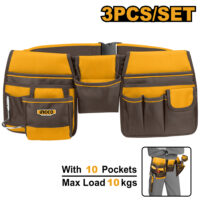 CINTURON  PORTA HERRAMIENTAS 10 BOLSILLOS - INGCO HTBP020328