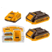 BLISTER CARGADOR 2AH Y 2 BATERIAS 2AH - INGCO FBCPK2212-4