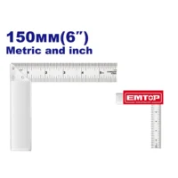 ESCUADRA ALUMINIO/ACERO 150 MM EMTOP EMSR2915
