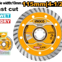 DISCO DIAMANTADO TURBO 4.5" 115X22 - INGCO DMD031152