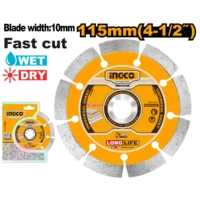 DISCO DIAMANTADO 4.5" 115X22 SEGMENTADO-INGCO DMD011152