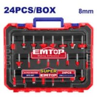 MECHAS FRESADAS X 24PCS 8MM MALETIN-EMTOP ERRT24082